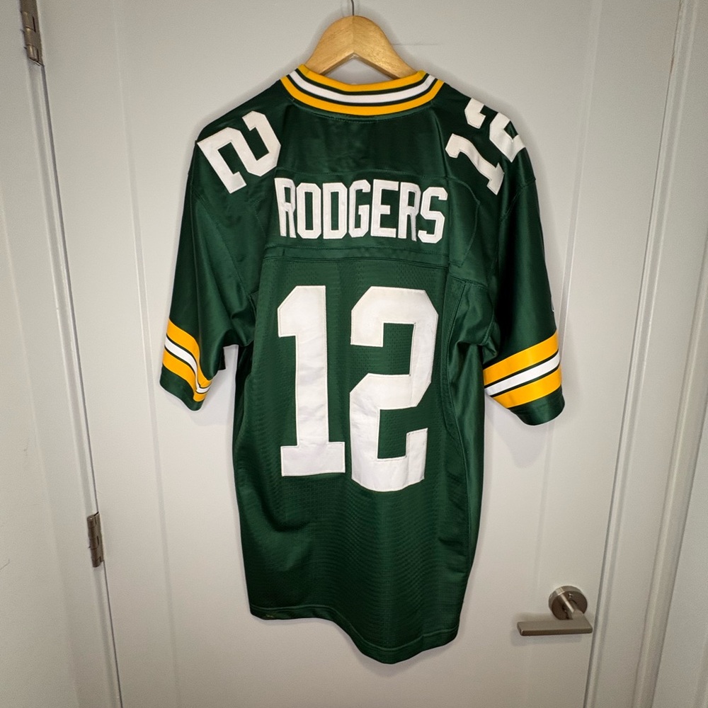 Reebok NFL Equipment Aaron Rodgers Green Bay Packers Jersey | Length +2 - Picture 8 of 8